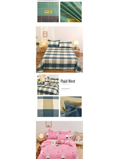 Cartoon Flannel Bed Sheet - Double or Single Size, Perfect for Dorms, In Stock