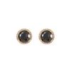 Fashion Earrings, Elegant and Generous Women's Earrings, Whole Body S925 Silver Zircon Light Luxury Black Gold Stud Earrings, Versatile Temperament
