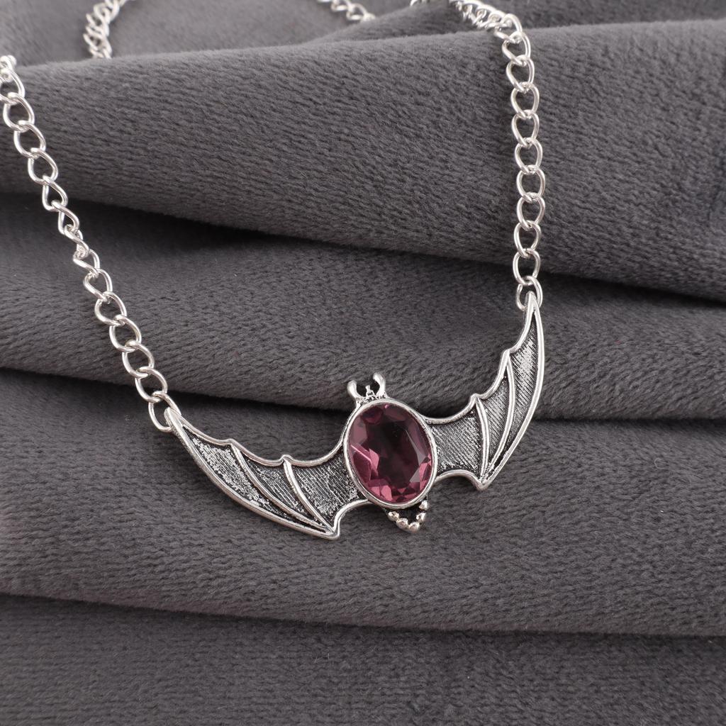 Rhodolite Beautiful Gemstone Pendant, 925 Sterling Silver Adorable Jewelry For Love, Handmade Dazzling Jewelry For Gift