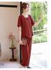Plus Size Summer Two-Piece Set for Mothers - Loose, Short Sleeve, National Style Fashion for Middle-Aged & Elderly Women
