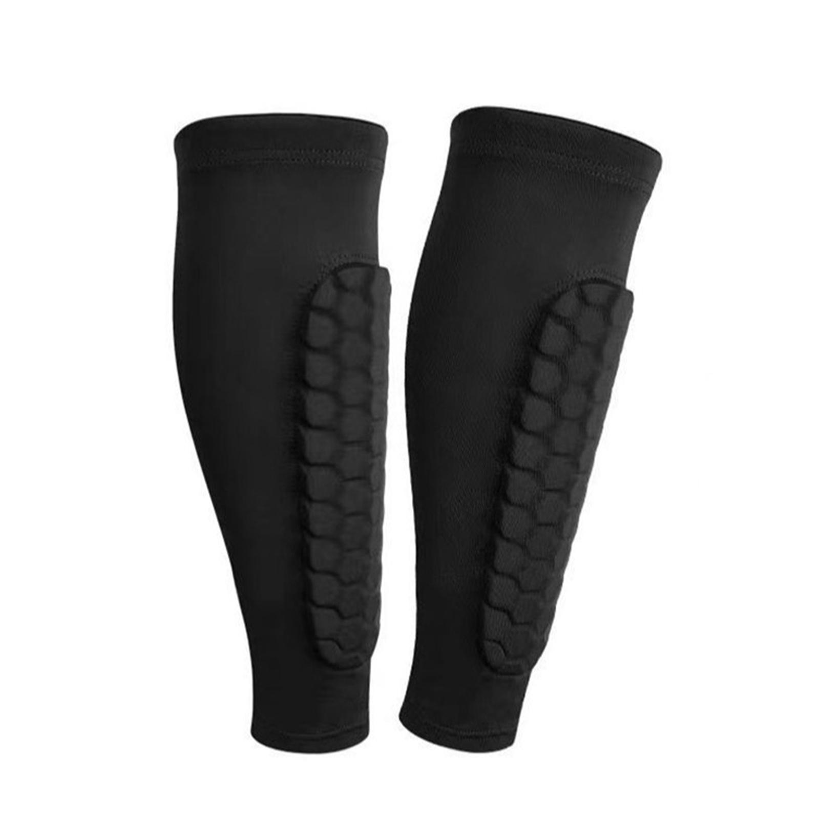 Football Calf Guard Sleeves Honeycomb Compression Leg Gear for Soccer Running Basketball S