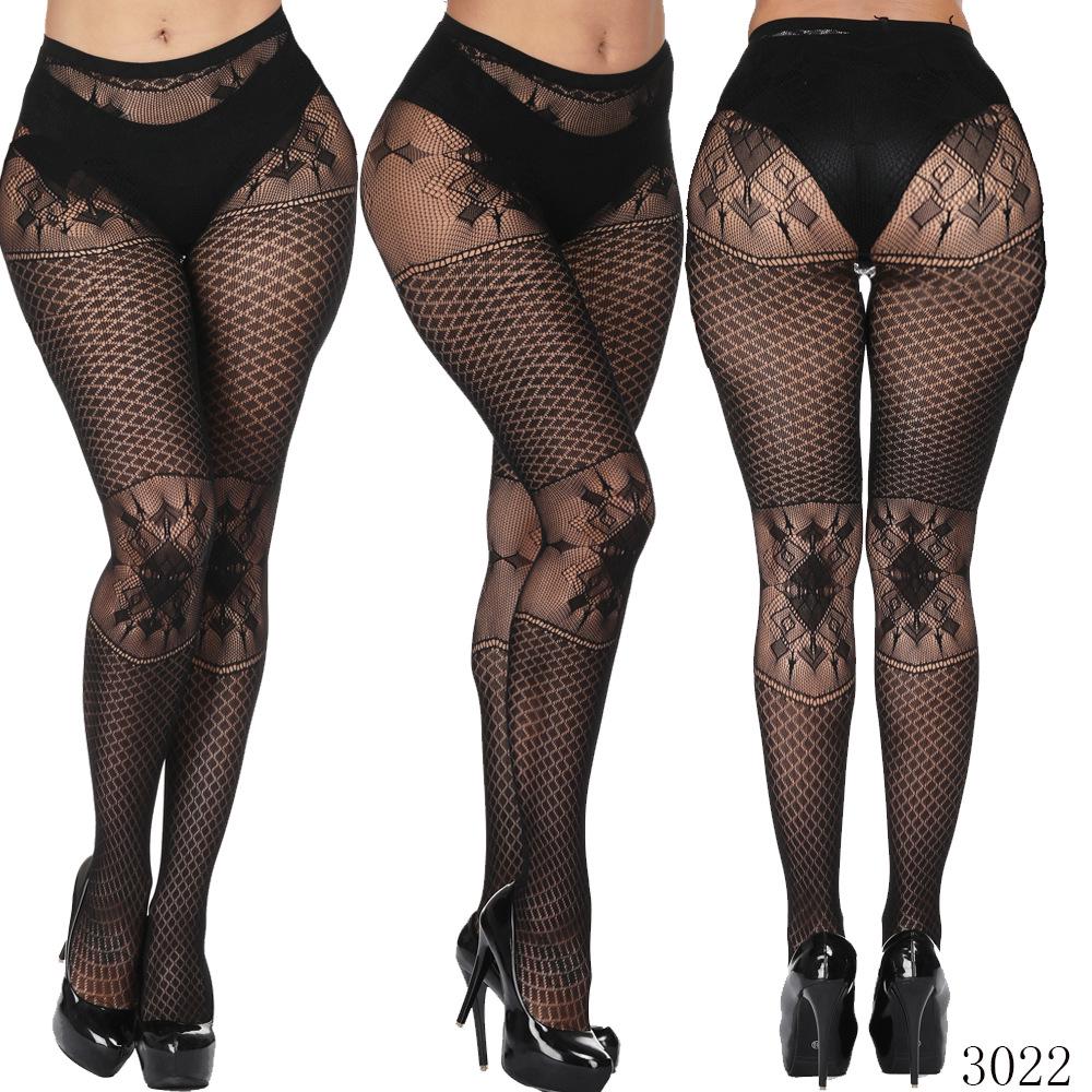 New Vintage Tattoo Lace Cut-Out Mesh Stockings Women's Bottom Socks Small Mesh Pantyhose Women