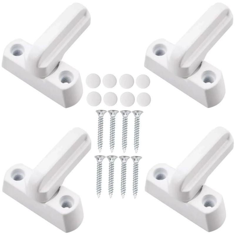 1Set-4Set Plastica UPVC Serratura a T Sicurezza Bambini Finestra Porta Battente Serratura Maniglia Tipo Sicurezza Finestra Casa Leva Porta T Balcone Serratura
