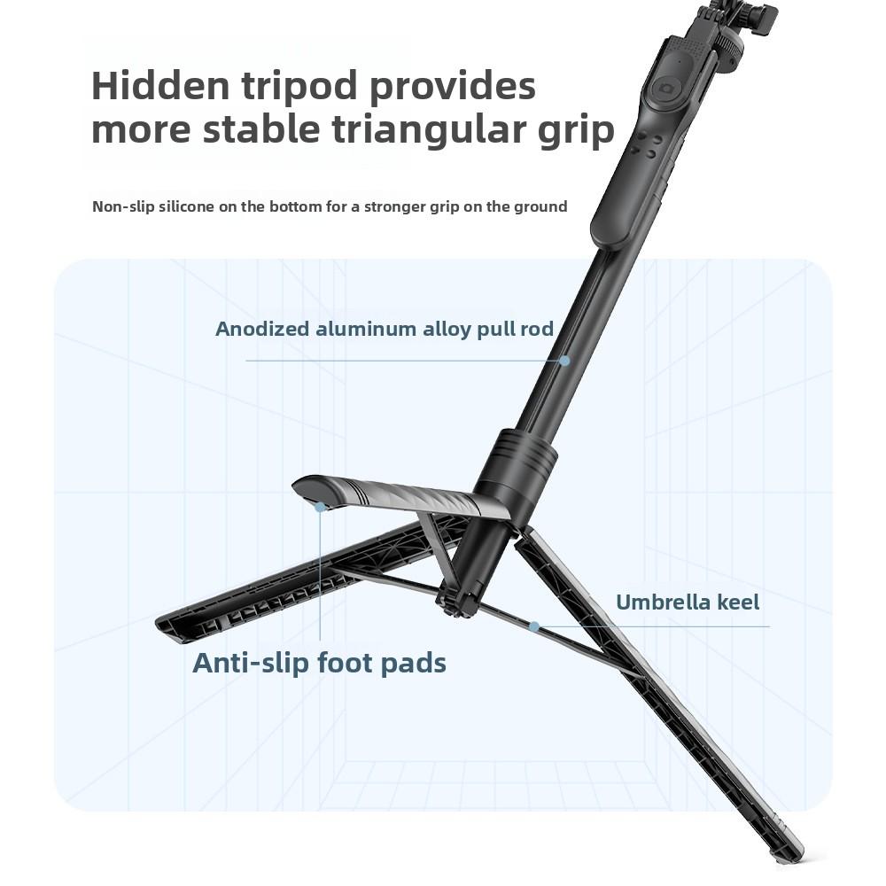 Mobile Phone Bluetooth Selfie Stick, Handheld Stabilizer, Floor-to-ceiling Live Broadcast Bracket, Tripod, Universal Selfie Stick.