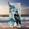 1 pièce Serviette de plage Étoile du hockey sur glace Macklin Celebrini, Serviette en polyester douce à séchage rapide, Serviette absorbante légère pour fans de sport,