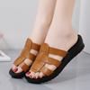 Fashion New large size women hundred hundred head layer cowhide sandals comfortable sports wear resistant non-slip slippers for women