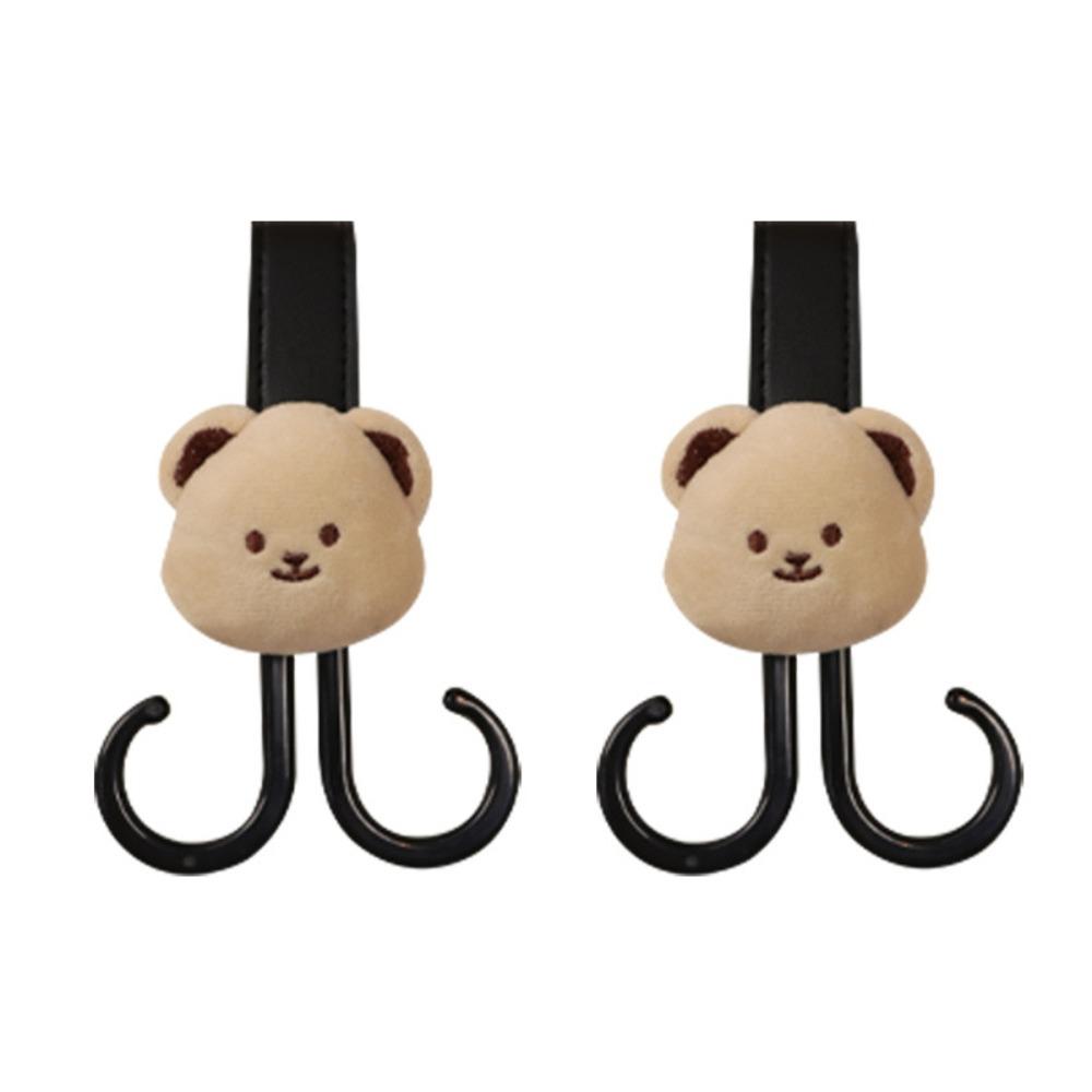 

Bear Hanging Hook Double Hook Stroller Accessories Multifunctional Baby Stroller Hooks Cartoon Bear