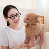 23/30cm Cartoon Knitted Sheep Plush Doll Brown Grey White Standing Sheep Animal Stuffed Doll Home Decor Soothing Toy To Children