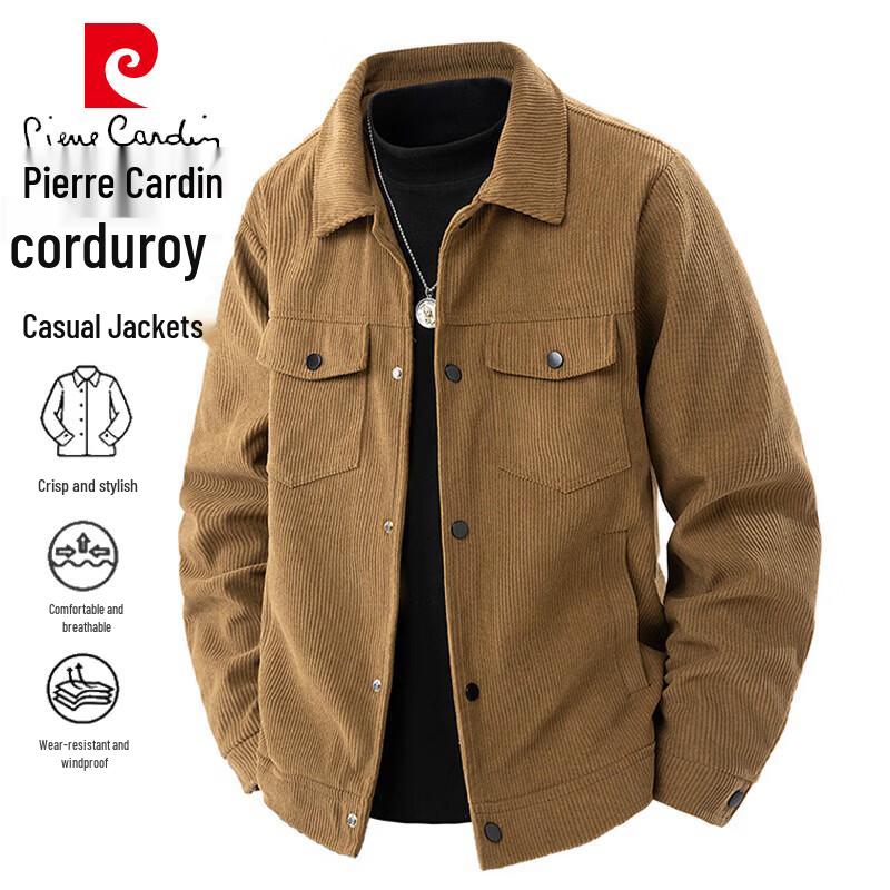 

Pierre Cardin Men s Autumn Winter Corduroy Lapel Jacket XL