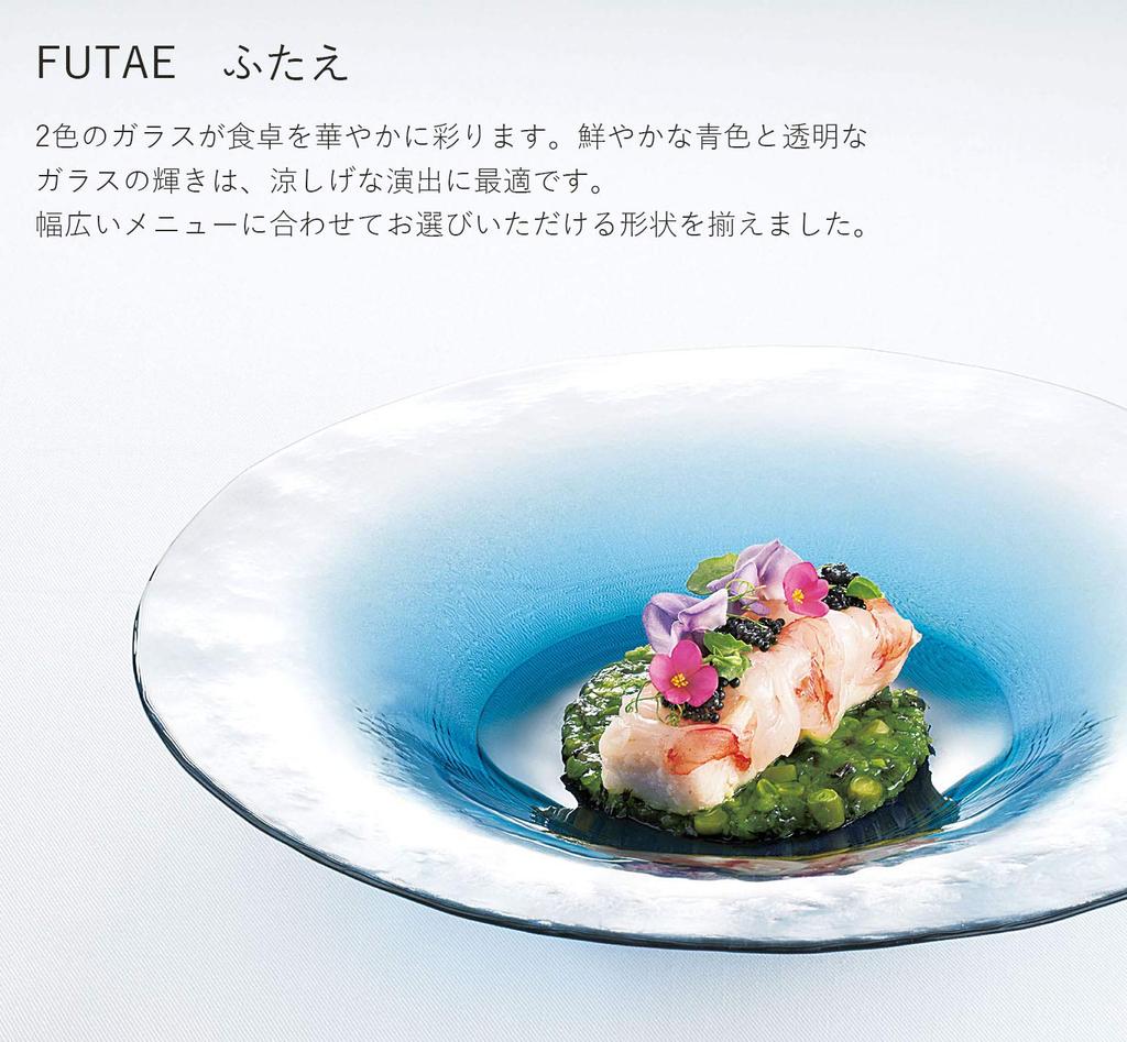 Toyo Sasaki Glass FUTAE Lid Bowl 250 Made In Japan Large Plate Round Plate Dish Glass Plate Tableware 46056WSHB