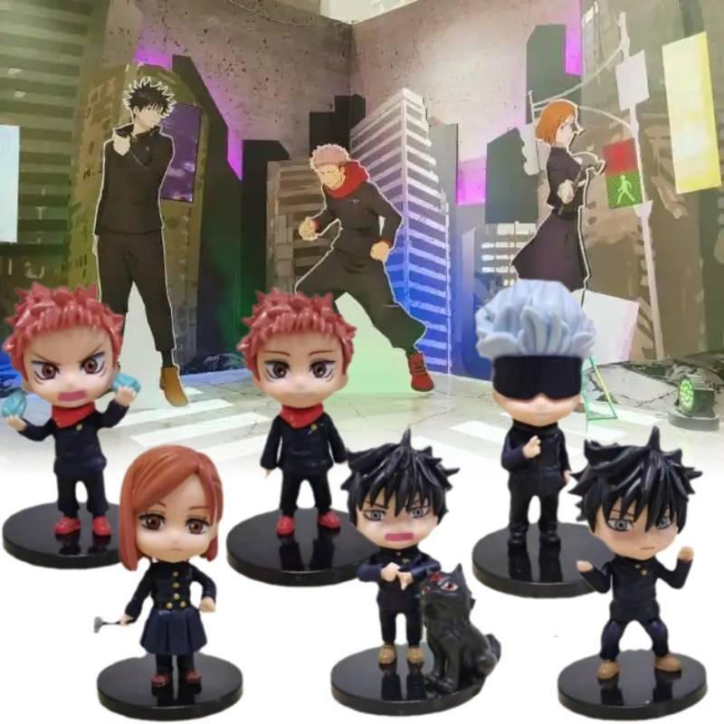 Kaisen Jujutsu 6pcs Figurine Anime Model Cake Ornament Festival Garnish Xmas