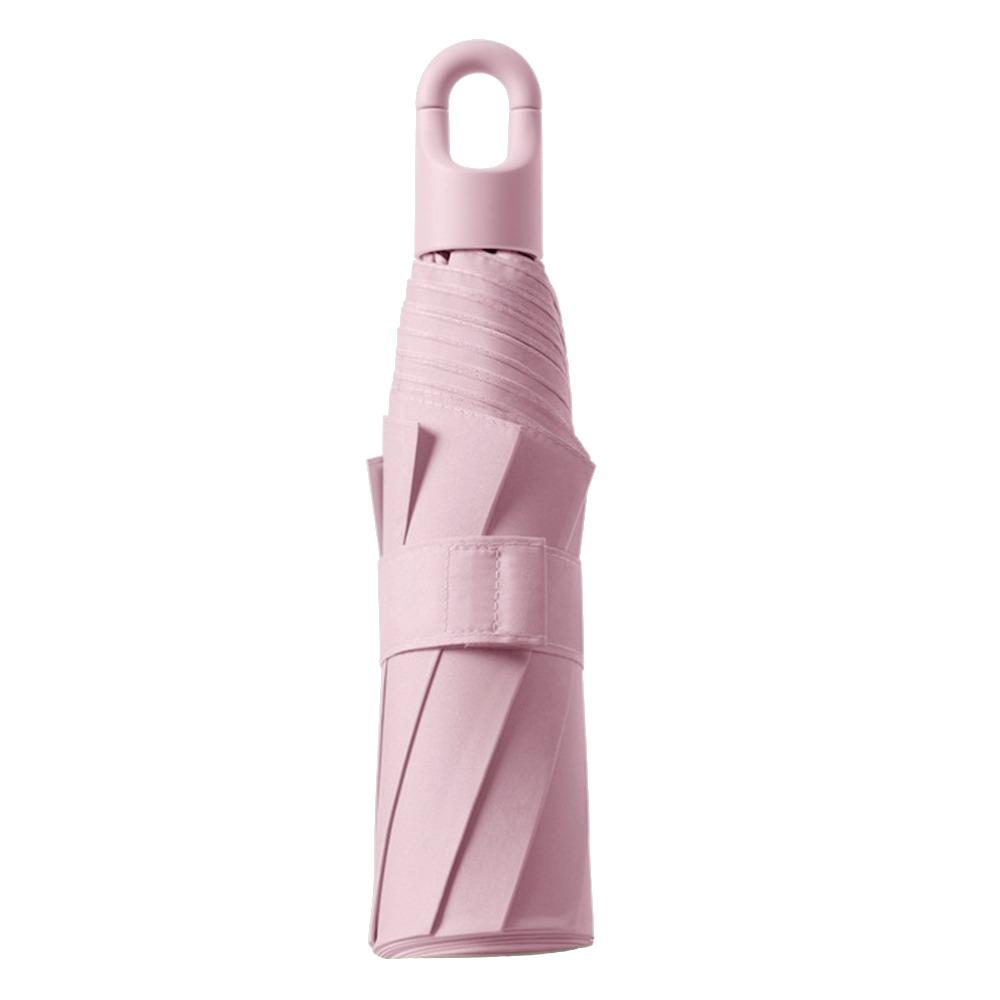 

NEW UV Protection Manual Umbrella UPF50+ Folding Travel Umbrella Eight-rib Dual Use Sun Shade Umbrella for Rain (Pink,Iron&8K) розовый