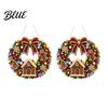 Christmas Tree Hanging Decor 2Pcs Pearl Diamond Ornament Set 2D Acrylic Glitter Charms with Ribbon Festive Pendant for Holiday Party Indoor