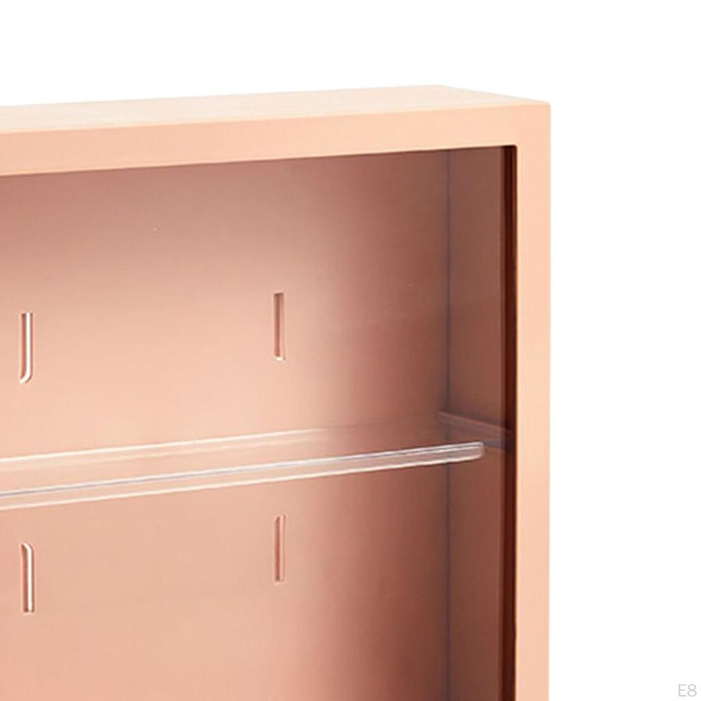 2 Layer Clear Display Case,Dustproof Protection Showcase Storage Box,Wall Mounted Box