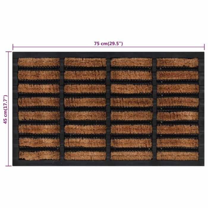 VidaXL Rectangular Doormat, Non-Slip Floor Mat, Entrance Door Mat Garden, Modern, 45x75 Cm Rubber and 155665