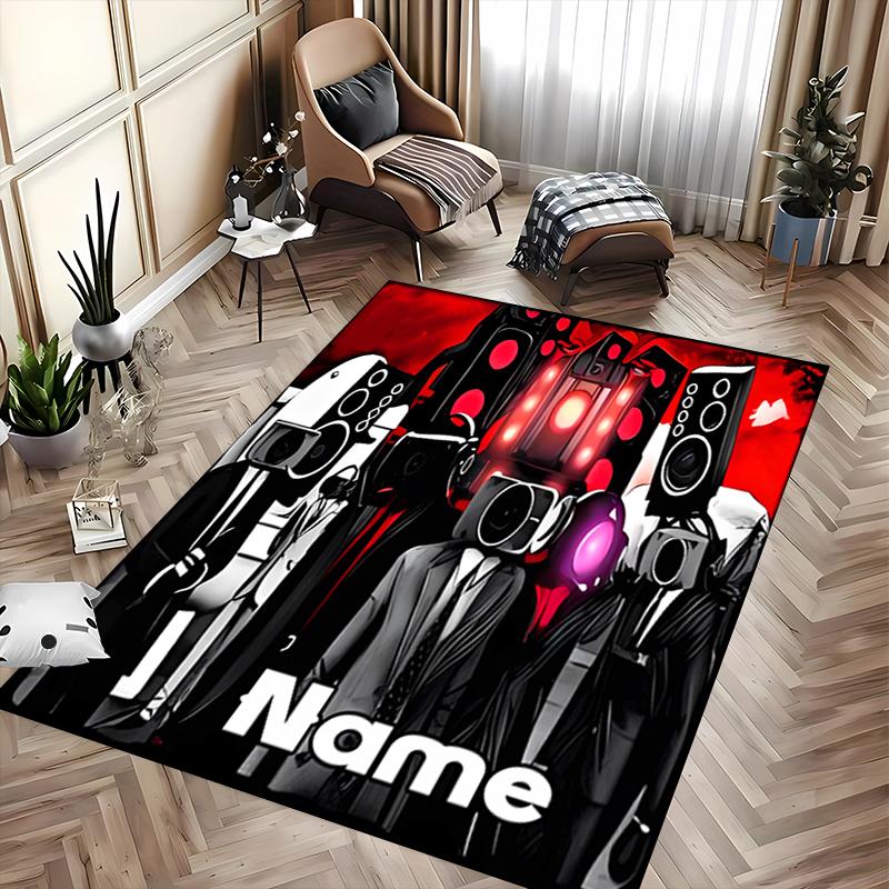 Custom Personalization Skibidi Toilet Area Rug - Perfect For Kitchen, Bathroom,Laundry Room Decor Large Size Available,Gift All Seasons