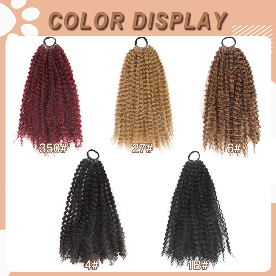 Küçük Kıvırcık Uzun At Kuyruğu Saç Uzantıları Lastik Bant Stili Sentetik Isıya Dayanıklı Elyaf At Kuyruğu Saç Uzantıları Siyah Kırmızı Kahverengi Kadın Peruk