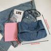Retro Style Denim Chain Shoulder Bag, Dual-purpose Commuting Crossbody Bag for Women, Large Capacity Fashionable Tote Bag.zwq