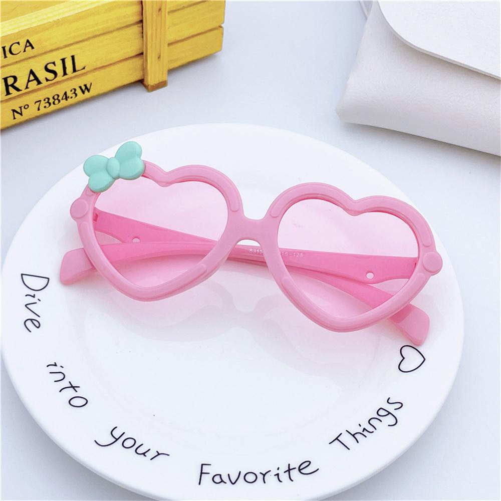 

Children Cartoon Bow Love Heart Shaped Kids Sunglasses UV400 Protection Vintage Unisex Eyewear Fashion Cute Sweet Sun Glasses