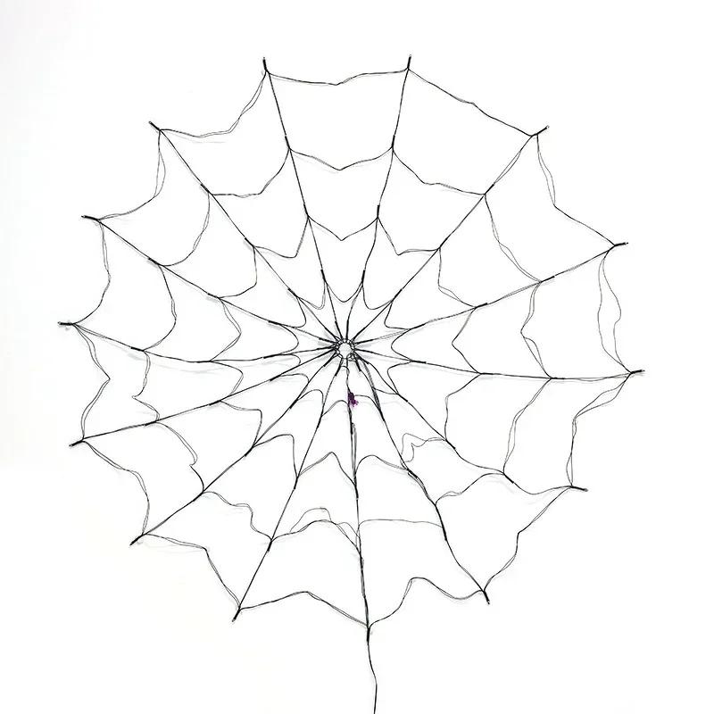 Halloween LED Light String Ghost Festival Decoration Ghost House Party Decoration Atmosphere Light Spider Web Colorful Light