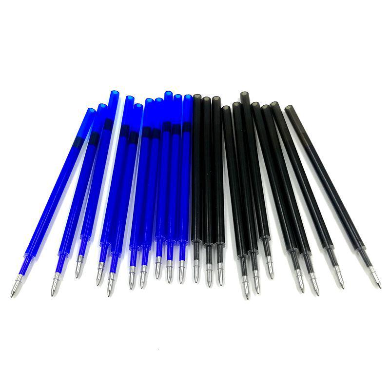 Press To Advance Friction Erasable Gel Pen Refill, 0.5mm Bullet Tip, Crystal Blue Black