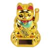 Chinese Lucky Cat Decoration Waving Arm Solar Light Induction Statue Figurine For Home Car Ornaments