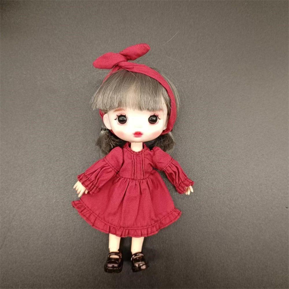Handmade Dolls Outfits Dresses Accessories Doll Clothes Skirt  For 1/11 OB11 Dolls/1/12 BJD