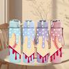 1PC Dripping Baseball Stitch Artwork 750ml Color Plastic Water Bottle Leakproof Flip Straw Lid For Sports Office Home Use