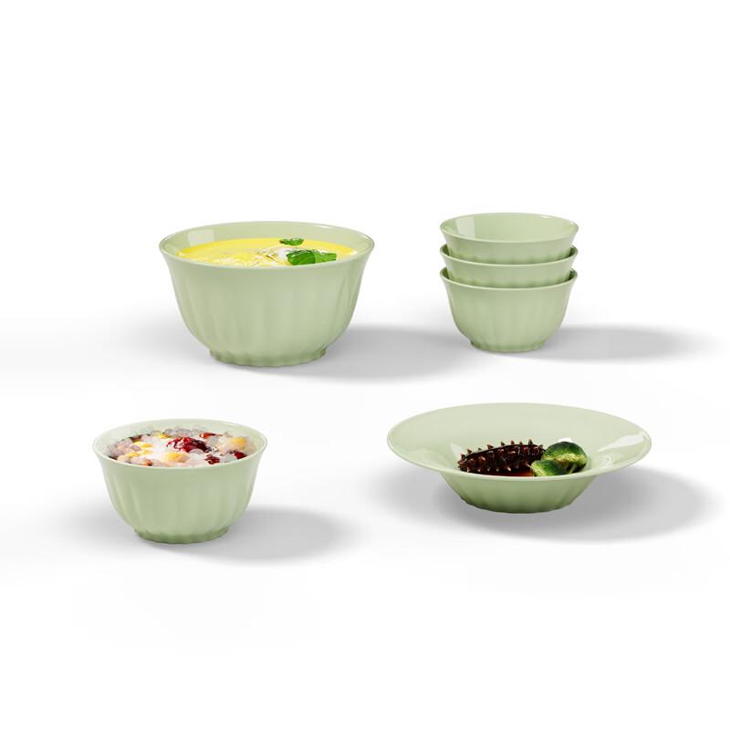 Wanting Ceramic Bowl and Plate Set 4x 4.5in Bowls, 1x 6in Bowl, 1x 7in Plate