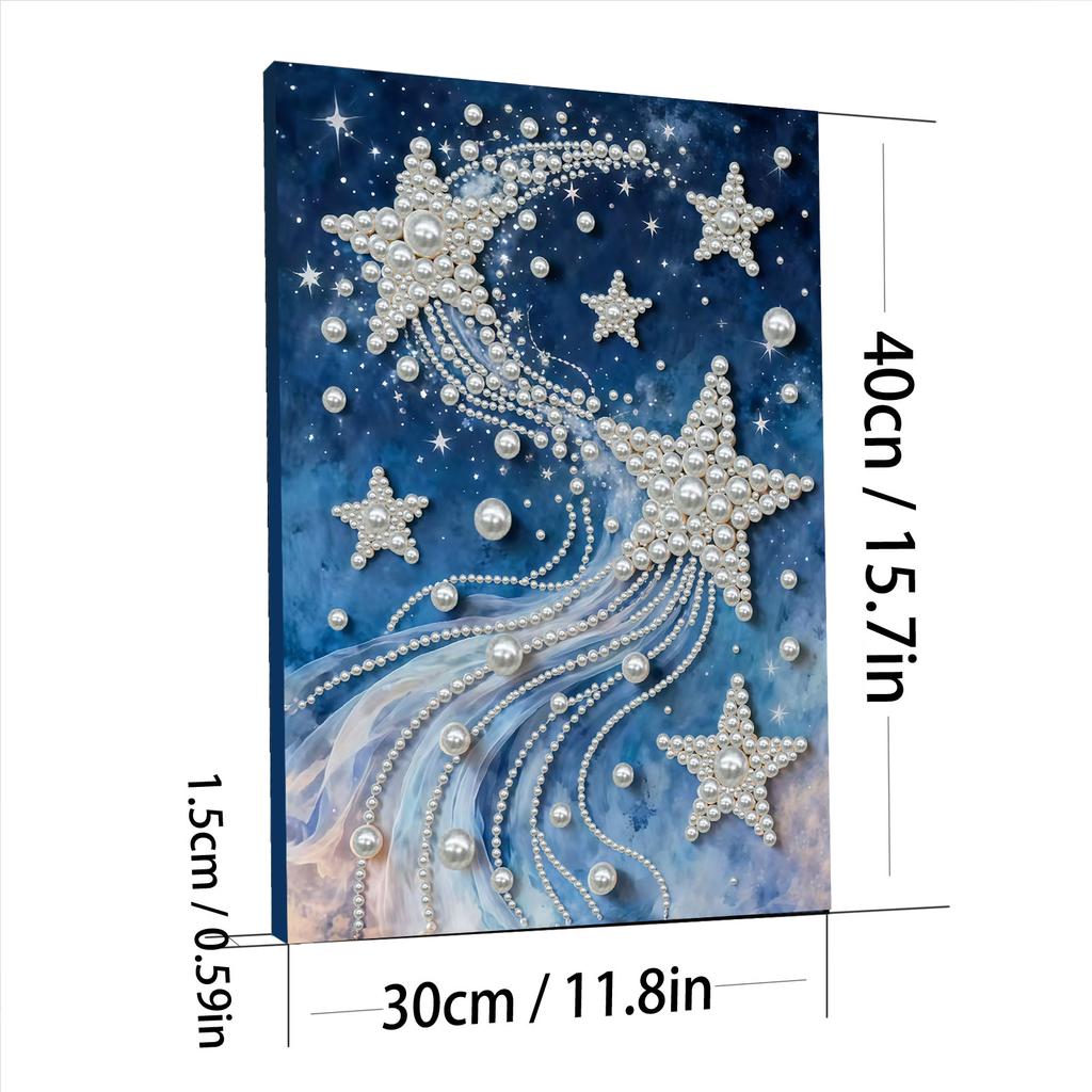 DIY Pearl Diamond Art Kits with Frame 30x40cm Diamond Painting Gem Picture Art for Adults/Beginners Gift Idea Home Wall Decor