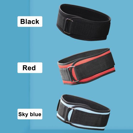 Weight Lifting Belt with Fastener Tape Adjustable Lightweight Self-Locking Powerlifting Belt Workout Fitness Waist Belt