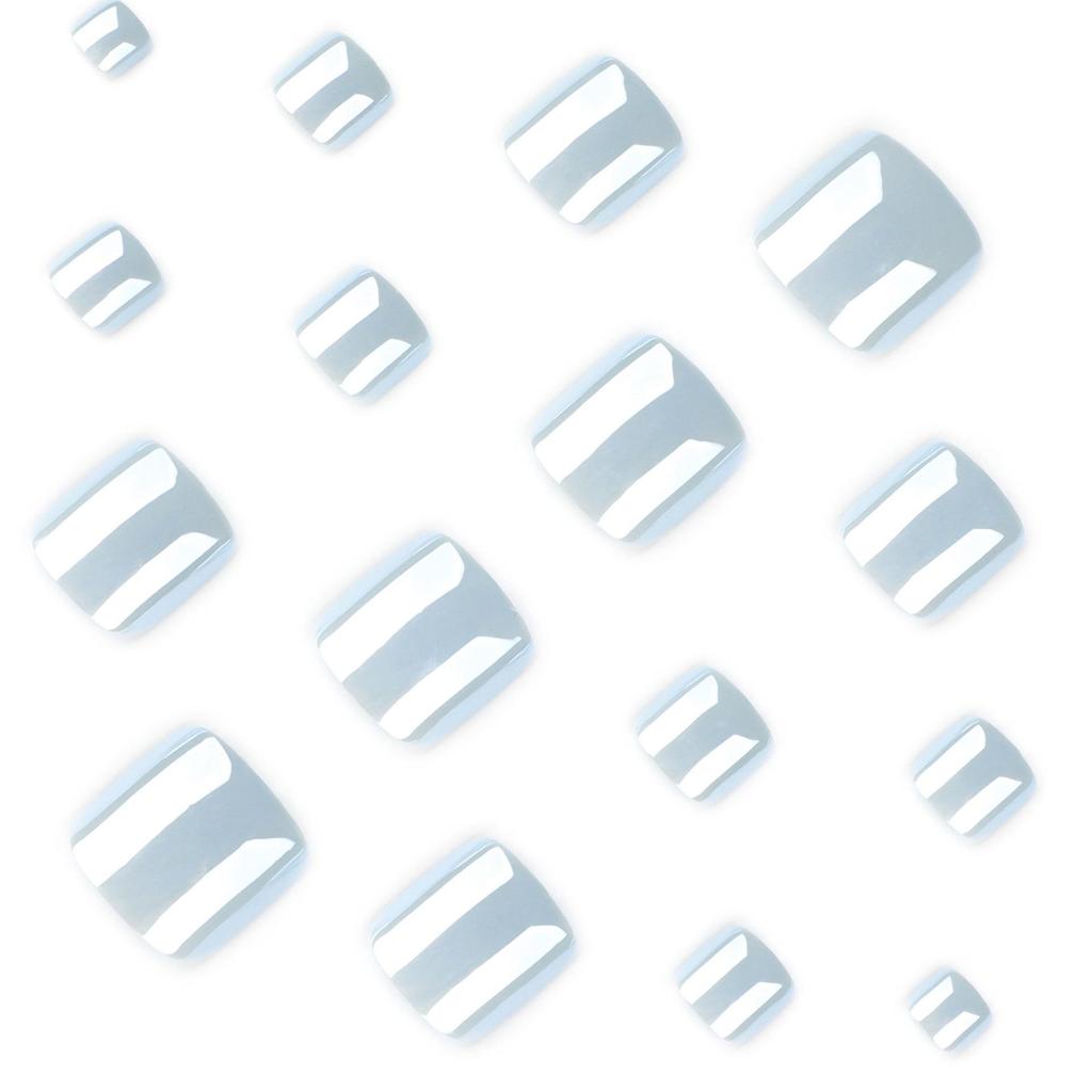 Hot Selling Sparkly Blue Toenail Tips: European & American Style Wearable Manicure