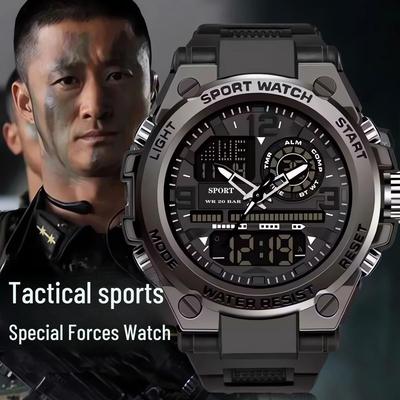 Trend Erkek Çok Fonksiyonlu Su Geçirmez Spor Dijital Saat Büyük Kadranlı