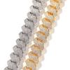 Men's Necklace 19MM Full Zircon Rhombus Cuban Chain Hip Hop Rap Street Trend Necklace