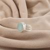 Aqua Chalcedon Edelstein 925er Sterling Silber Designer Verlobungsring Für Deine Liebe RR-73-19
