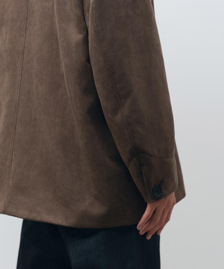 Musinsa Standard Synthetic Suede Car Coat [Brown]