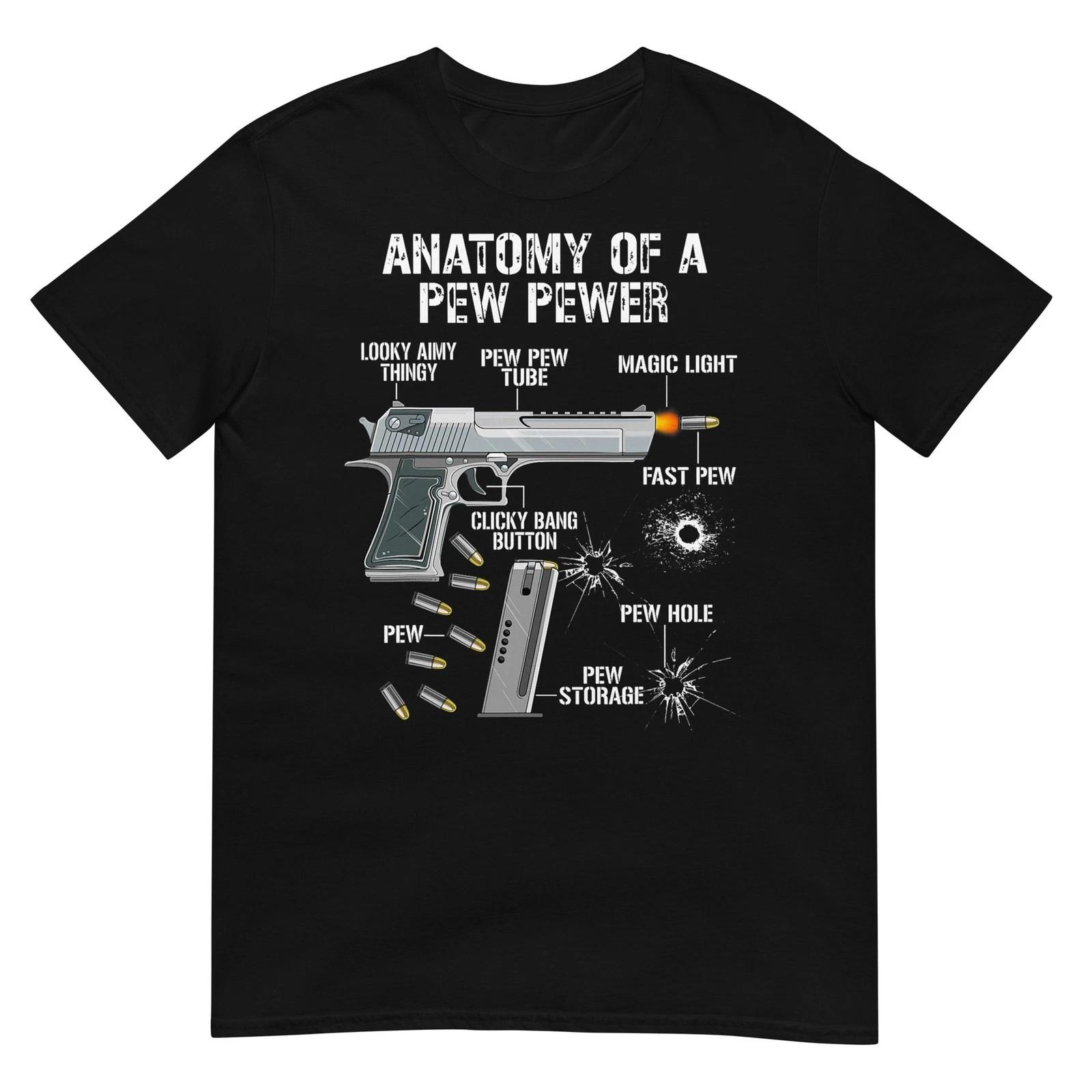 Anatomy of a Pew Pewer Funny Pistols 9 mm Sports Shooters T-Shirt M