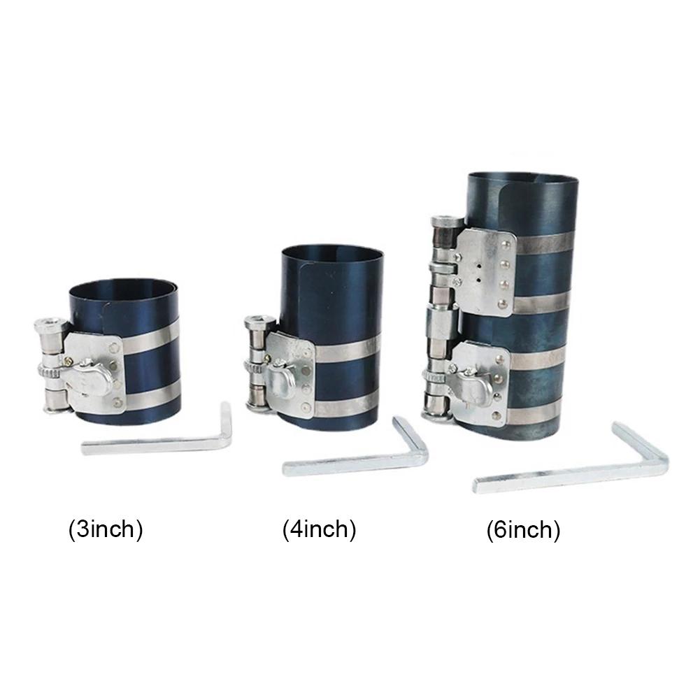 3/4/6 Inch Ratchet Clamp Disassembly Tool Piston Ring Compressor Engine with Installation Tool Car Piston Ring set Tool