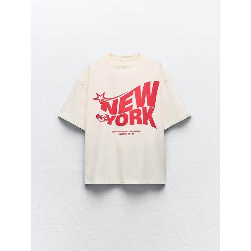 Za2024 Summer New Product Women's Clothes Fashion All-Match Round Neck Short Sleeve Casual Printed T-shirt 0085364