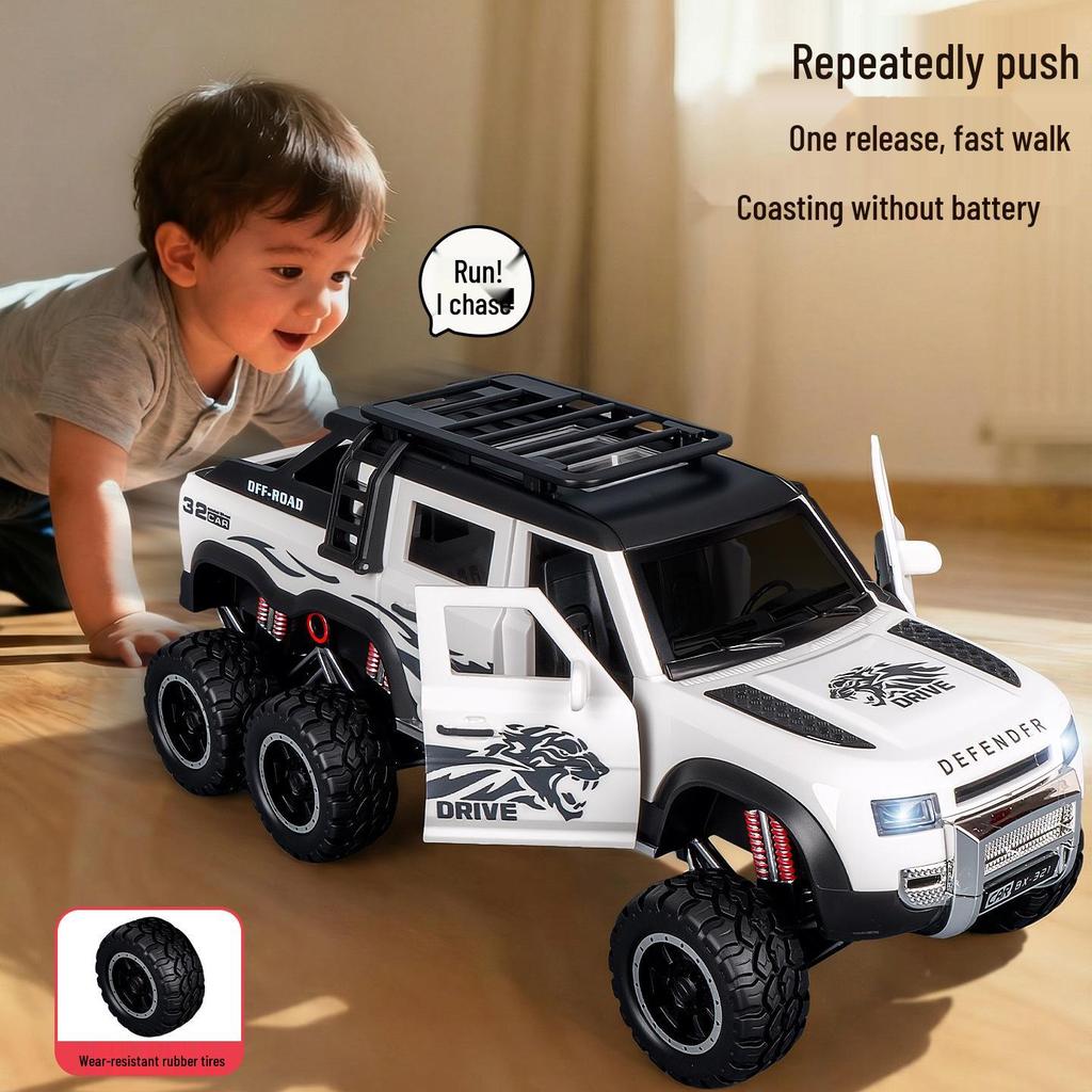Children's Six-Wheeled Off-Road Vehicle Toy with Sound and Light