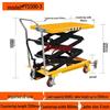 Electric Hydraulic Scissor Lift Cart - Mobile Flatbed Trolley