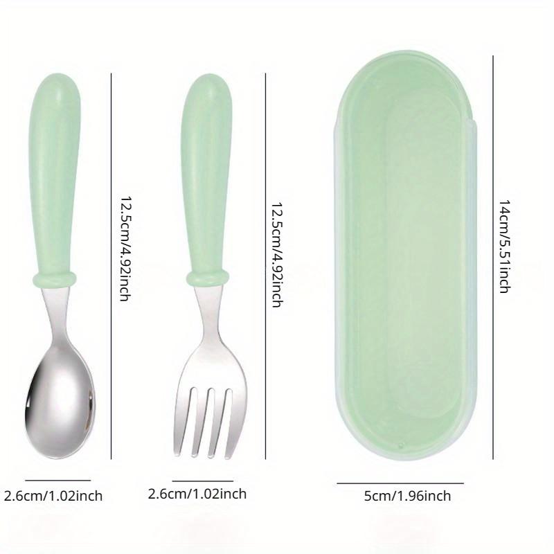 3pcs Spoon Fork Box Cutlery Portable Spoon Cutlery Set, Cute Cutlery Set, Suitable for Daily Commuting Use