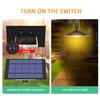 Solar Powered Pendants Light with Adjustable Panel Auto ON/OFF Lighting Sensor IP65 Water-resistant