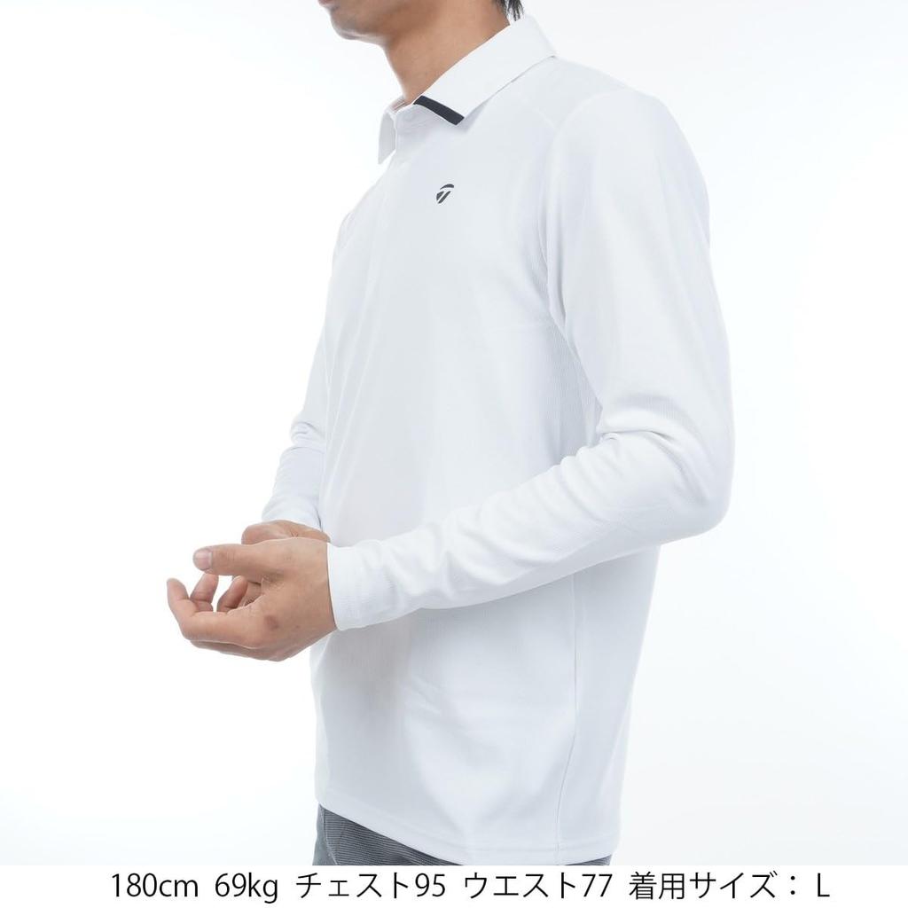 TaylorMade TM Basic L/S Polo Shirt, White, Size O, Men's, 2025SS, UN612