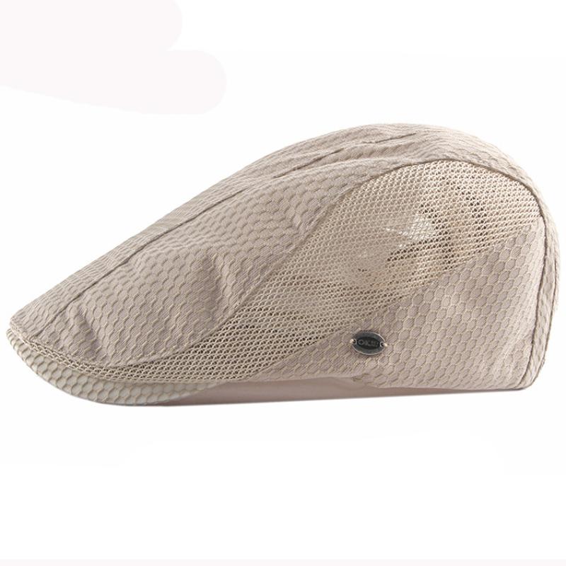 HT3209 New Beret Cap Summer Hat Men Women Berets Flat Cap Male Female Breathable Mesh Cap for Men Retro Artist Painter Beret Hat