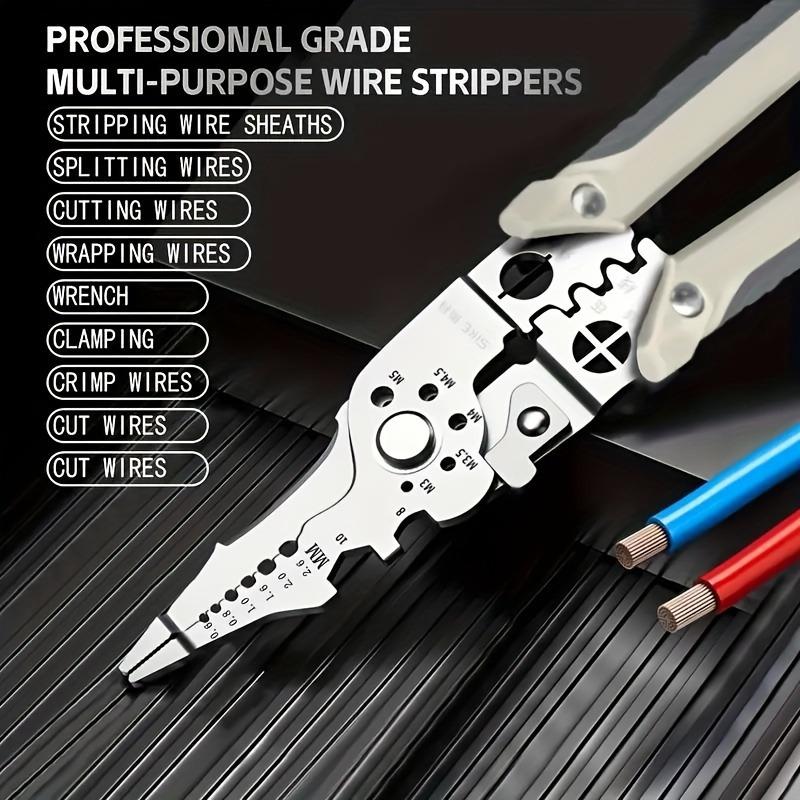 28 in 1 Multifunctional Electrician Pliers Stainless Steel Wire Cutting Stripping Tool for Wiring Twisting Nail Pulling