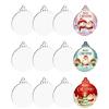 12Pcs Sublimation Round Shape Ornament Heat Transfer Christmas Tree Hanging Pendants Personalized Window Decoration