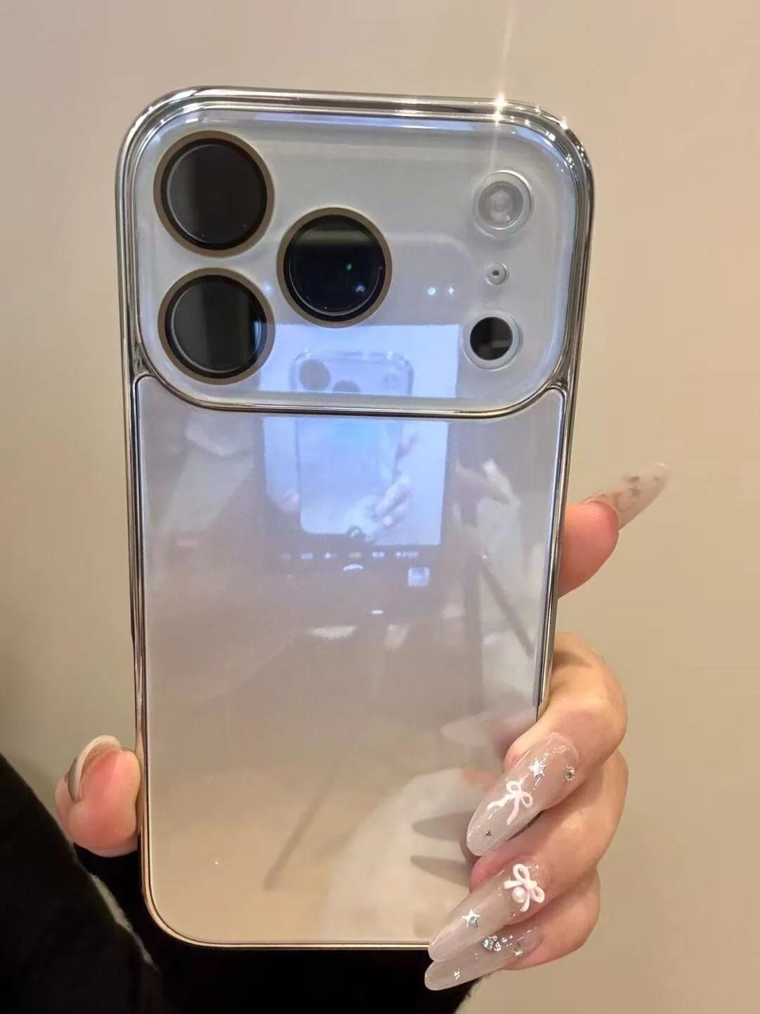 

Bright ice-Tempered Glass Camera Case for For Iphone 17 16 15 14 13 12 11 Pro Max Plating Candy Shockproof Glossy Hard Cover iPhone 15