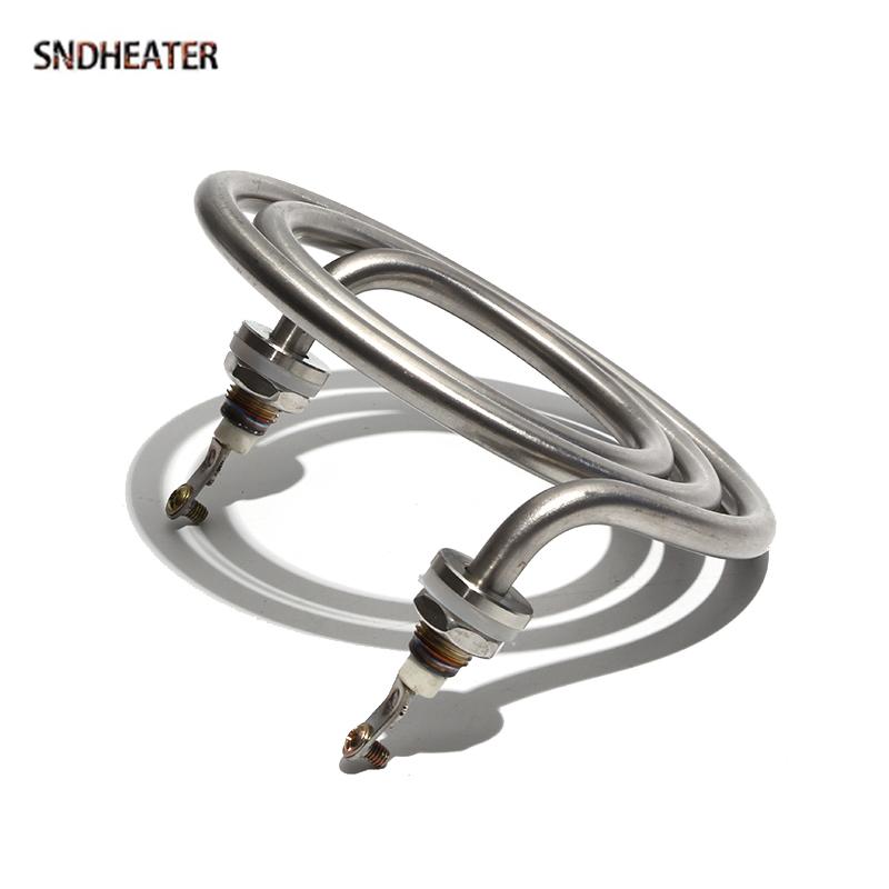 SNDHEATER 220V 380V Electric Water Heating Element 140x30mm Annular Round Heater Coil M12 Thread 201/304 Stainless Steel 3KW 4KW