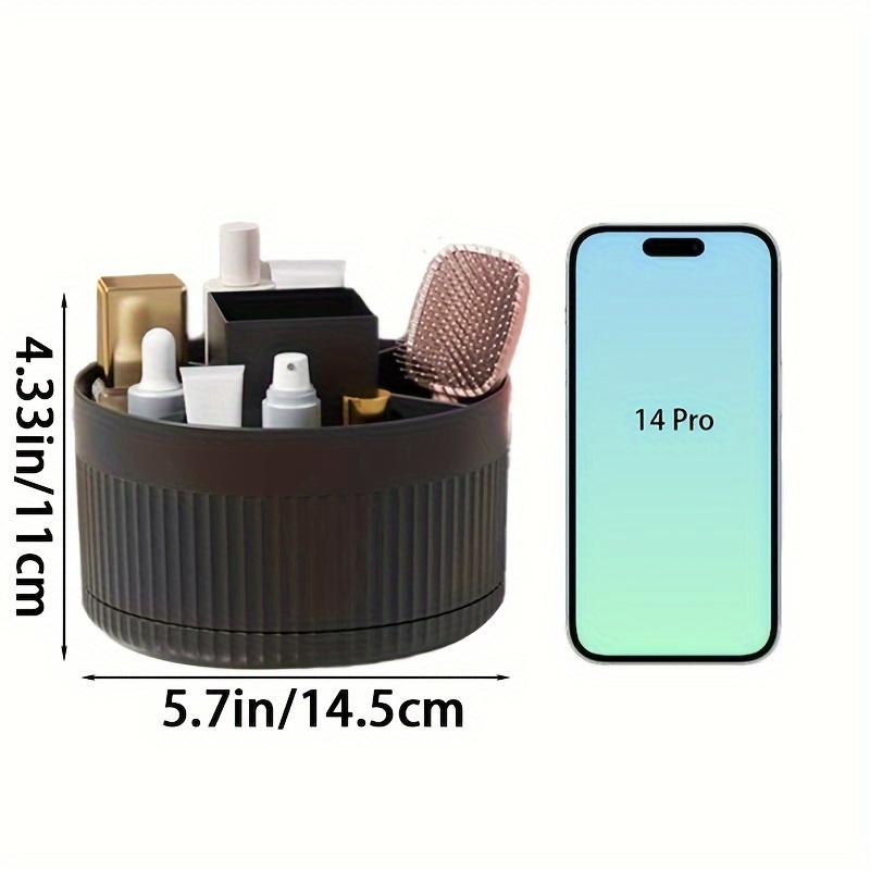 1PC 360° Rotating Makeup Storage Box, Desktop Makeup Organizer, Cosmetic Brush Holder, Lipstick Eyebrow Pencil Holder